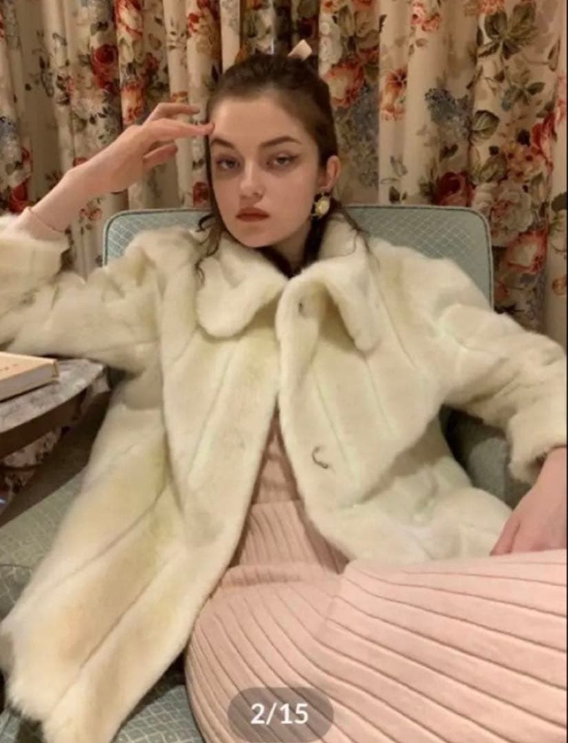 ジャケット・アウター parisienne ribbon 2way fur coat epine