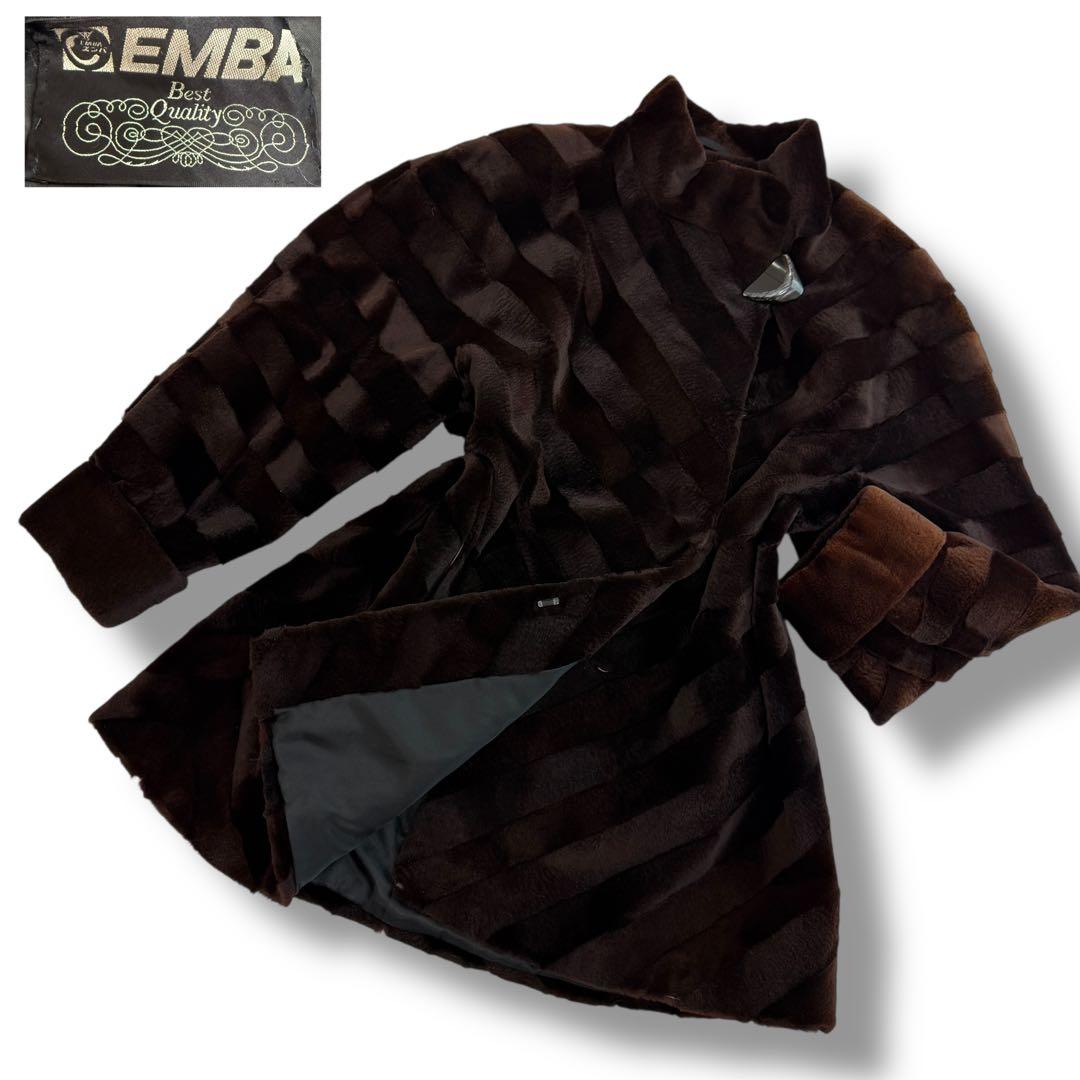 エンバ 1997 毛皮 リアルファーコート シェアードミンク キルティング