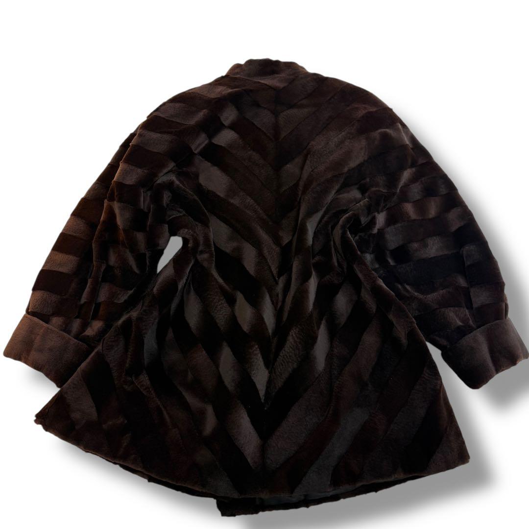 エンバ 1997 毛皮 リアルファーコート シェアードミンク キルティング