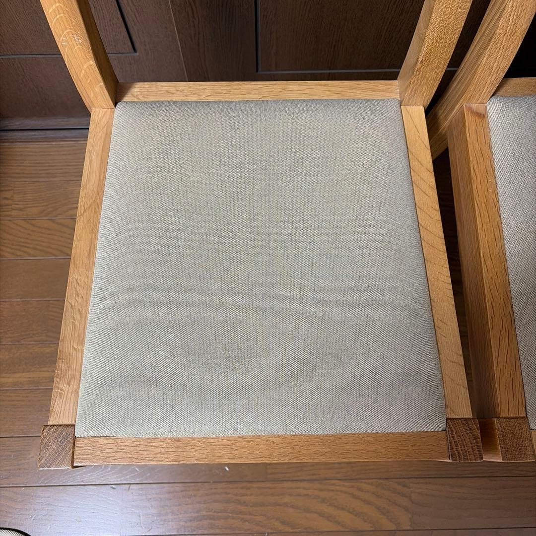【美品☆希少】無印　オーク材　木製チェア 2客セット