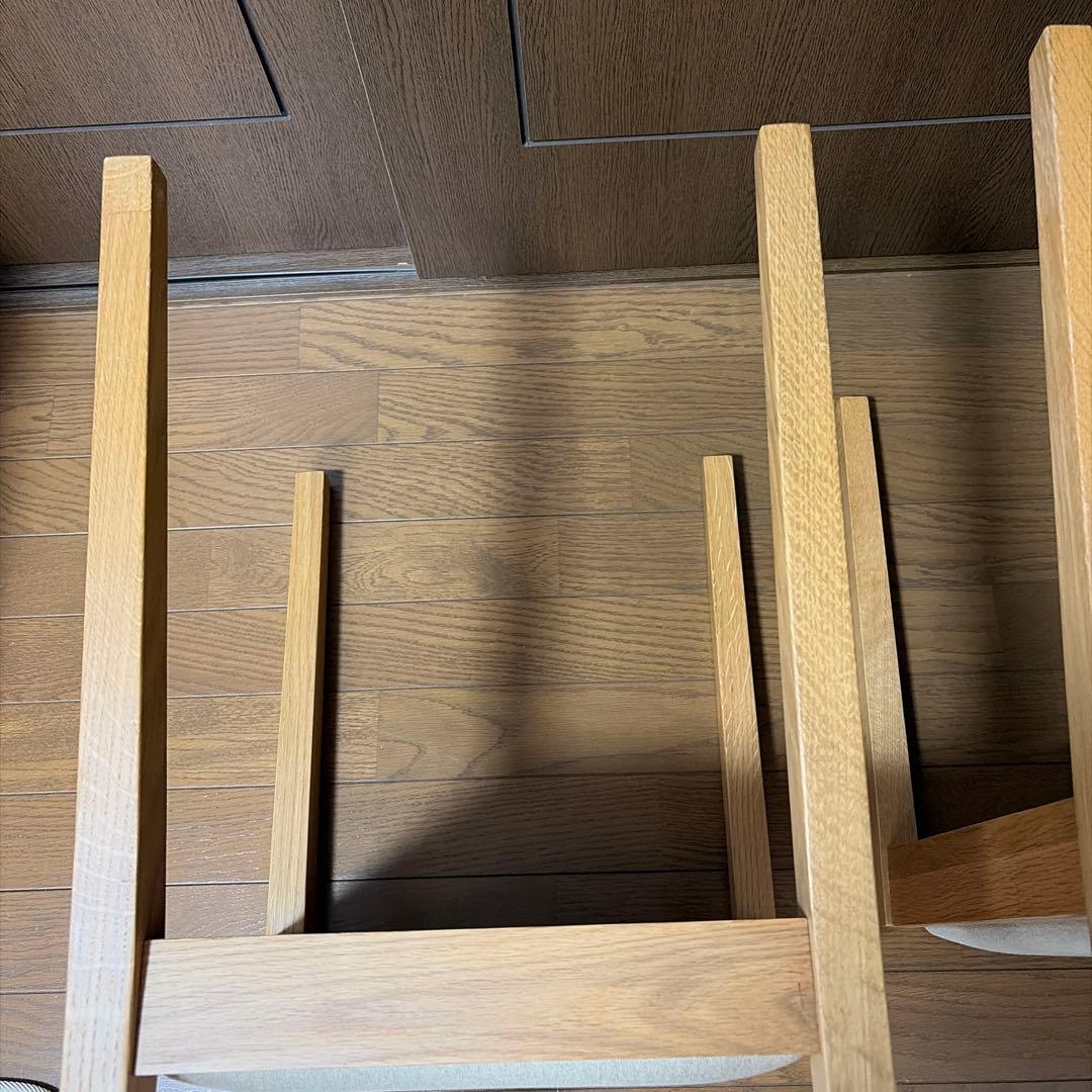 【美品☆希少】無印　オーク材　木製チェア 2客セット
