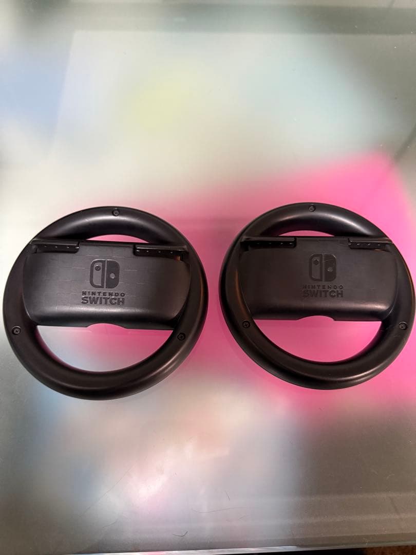 ら*ず様 Switch本体＋SDカード&純正ケース&ハンドル&買い替え左ジョイコ