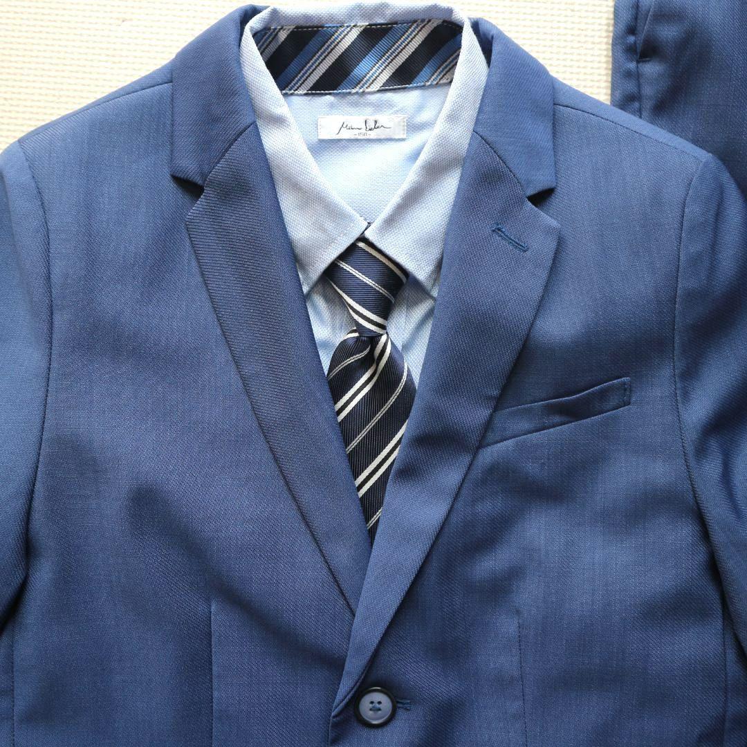 美品 ザラ 150cm 男の子 セレモニースーツ上下セットアップ フォーマル 青