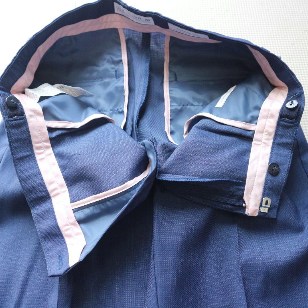 美品 ザラ 150cm 男の子 セレモニースーツ上下セットアップ フォーマル 青