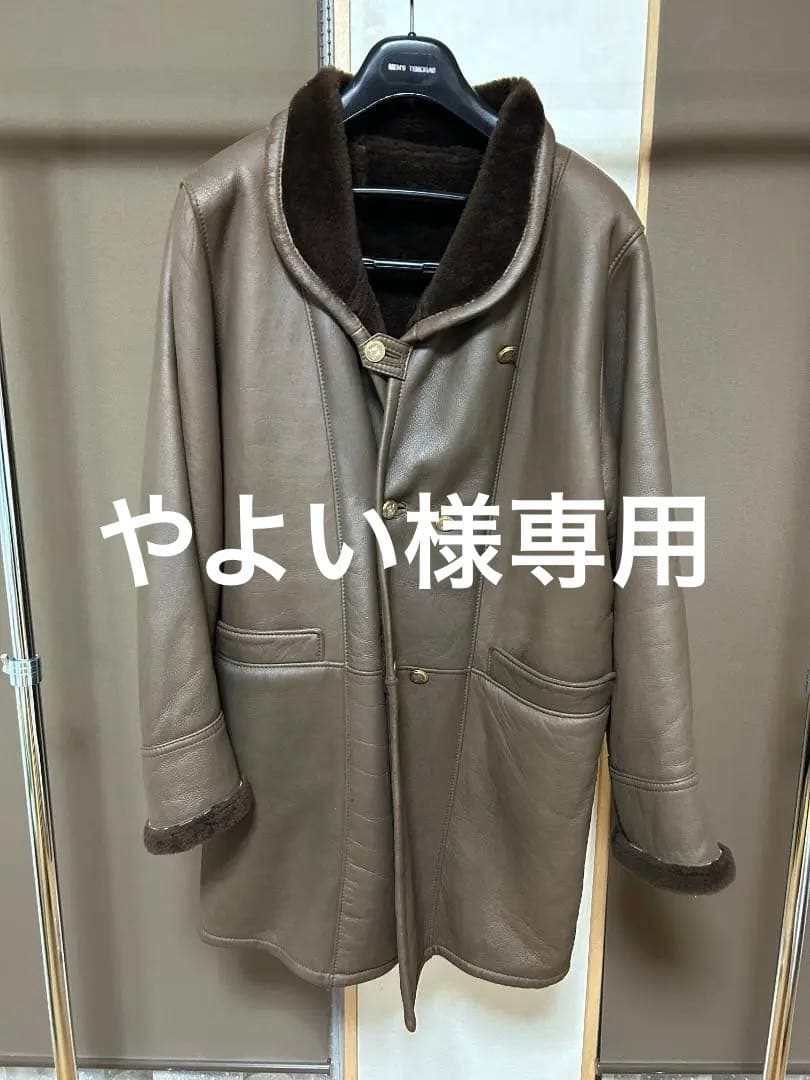 やよい　コルザー COLZER リアルムートンランチコート　チョコレート