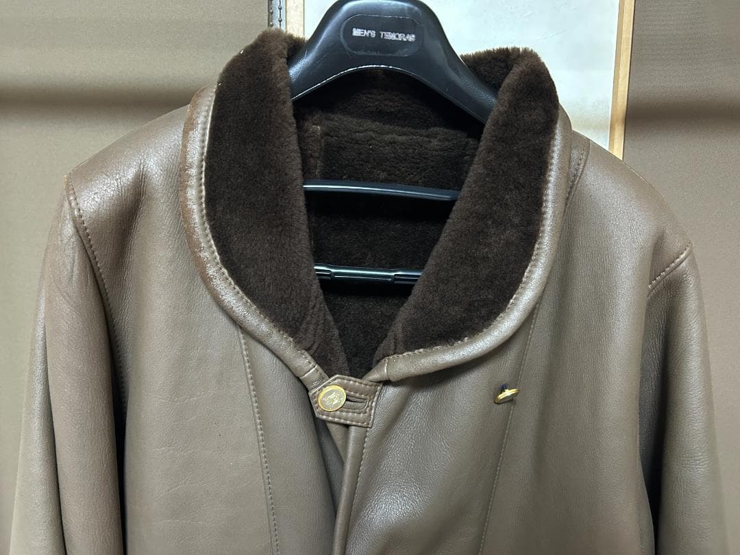 やよい　コルザー COLZER リアルムートンランチコート　チョコレート