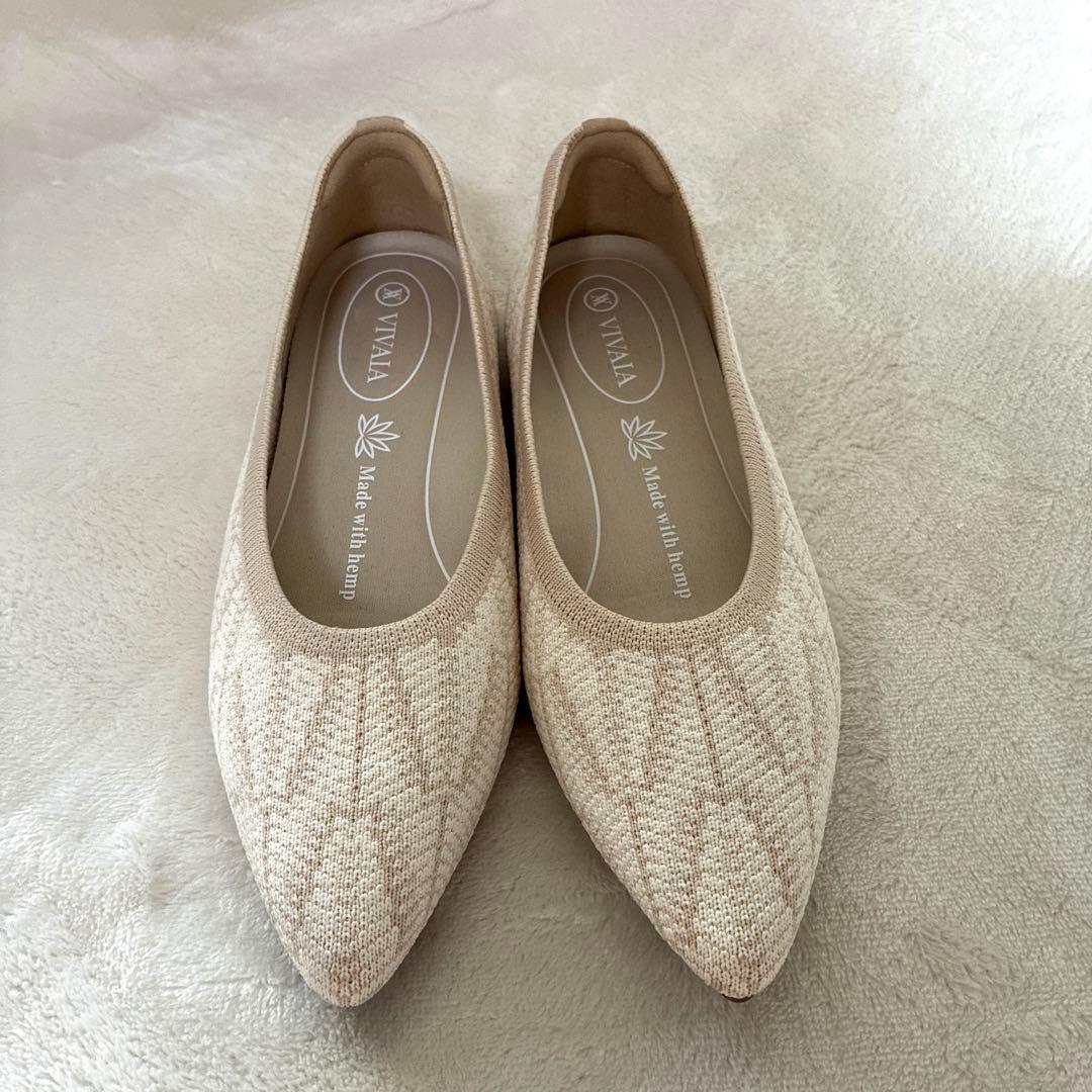 VIVAIA ビバイア　フラットシューズ サイズ37 ベージュ