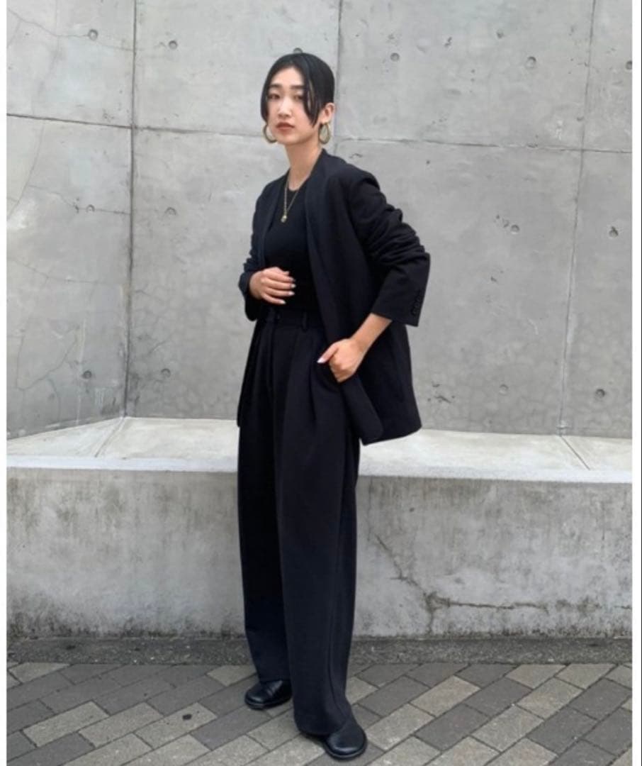 todayful★カラーレスツイルジャケット★黒★36