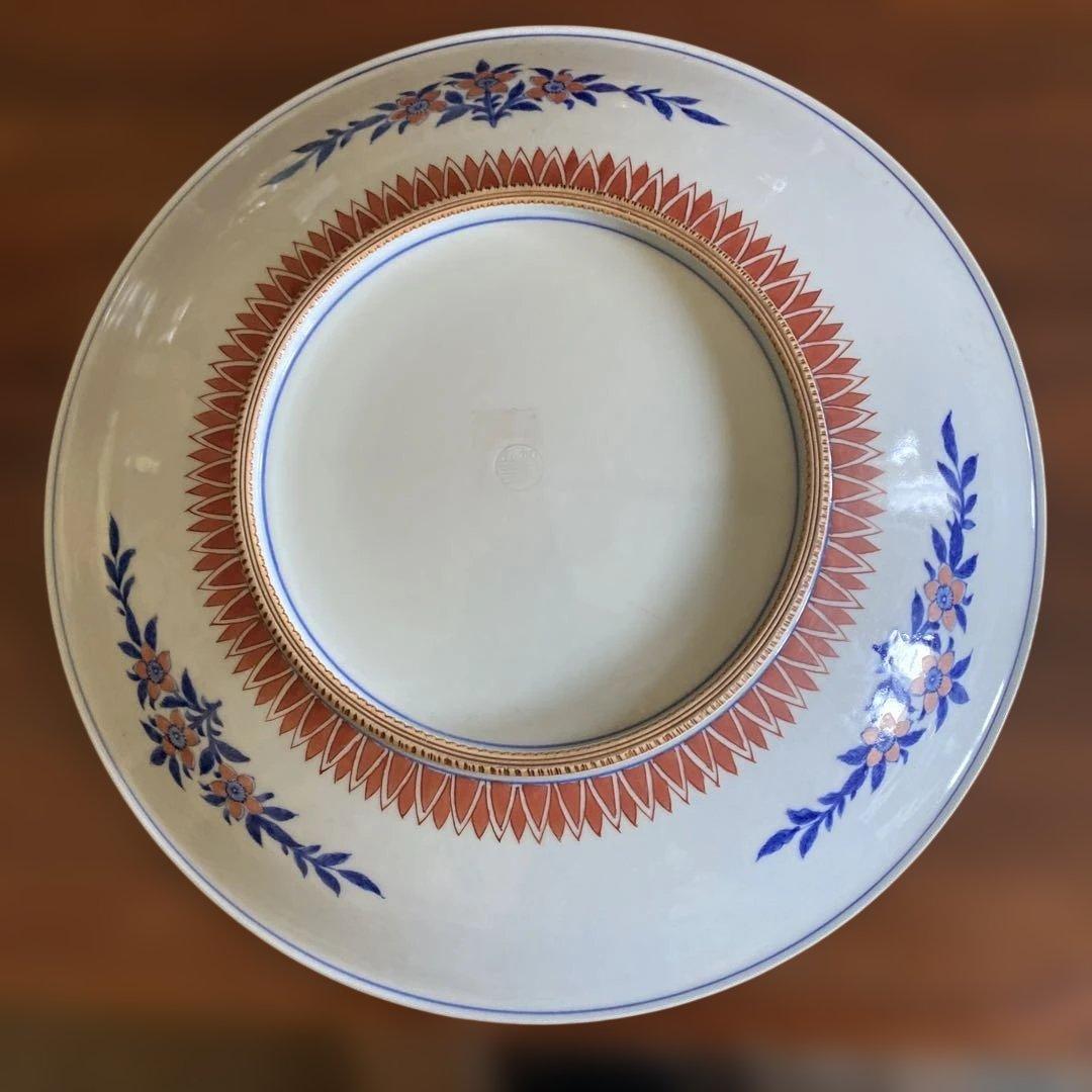 北村賀善作　染め付清水焼大皿