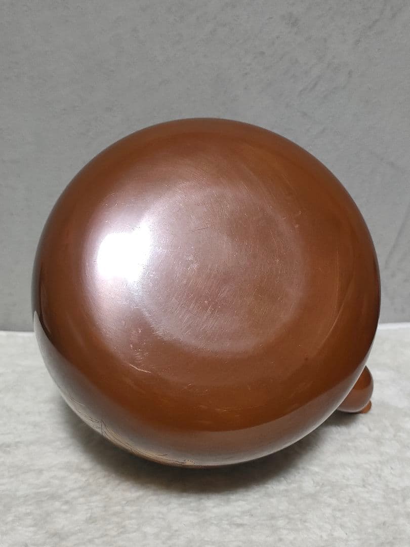 ★【茶道具】銅製金象嵌 秋草に蝶図 水注 薬缶