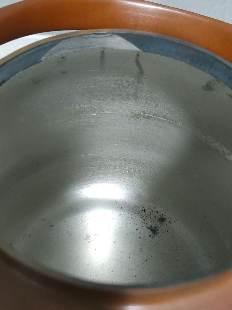 ★【茶道具】銅製金象嵌 秋草に蝶図 水注 薬缶