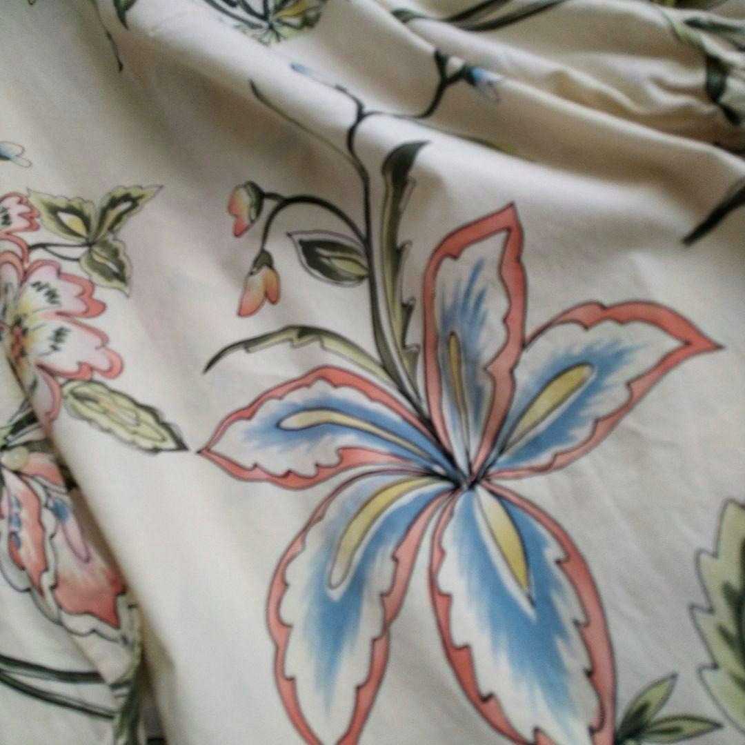 ローレンラルフローレン 花柄 五分袖 チュニック ボタニカル 3L