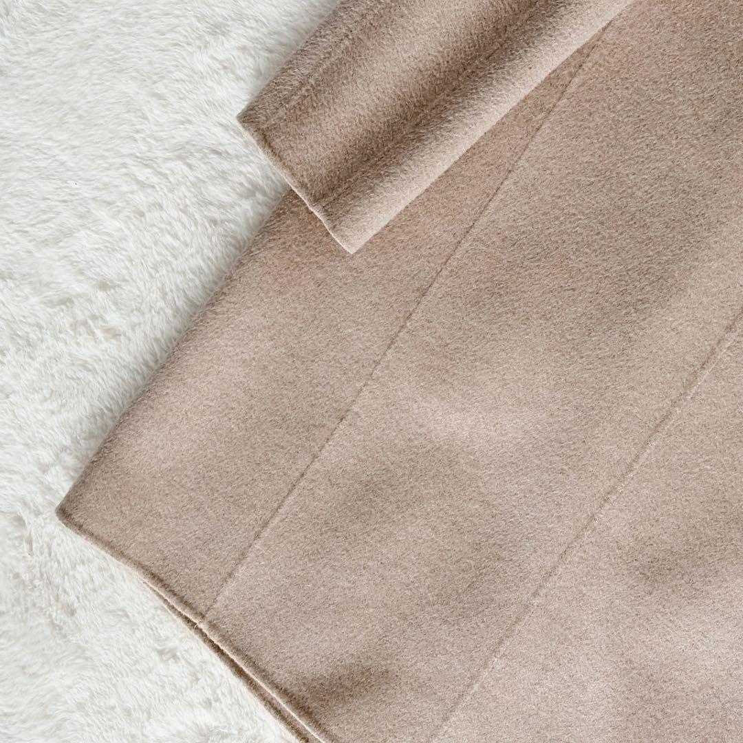 美品✨【セオリーリュクス】カシミヤウール ダブルフェイス ノーカラーリバーコート