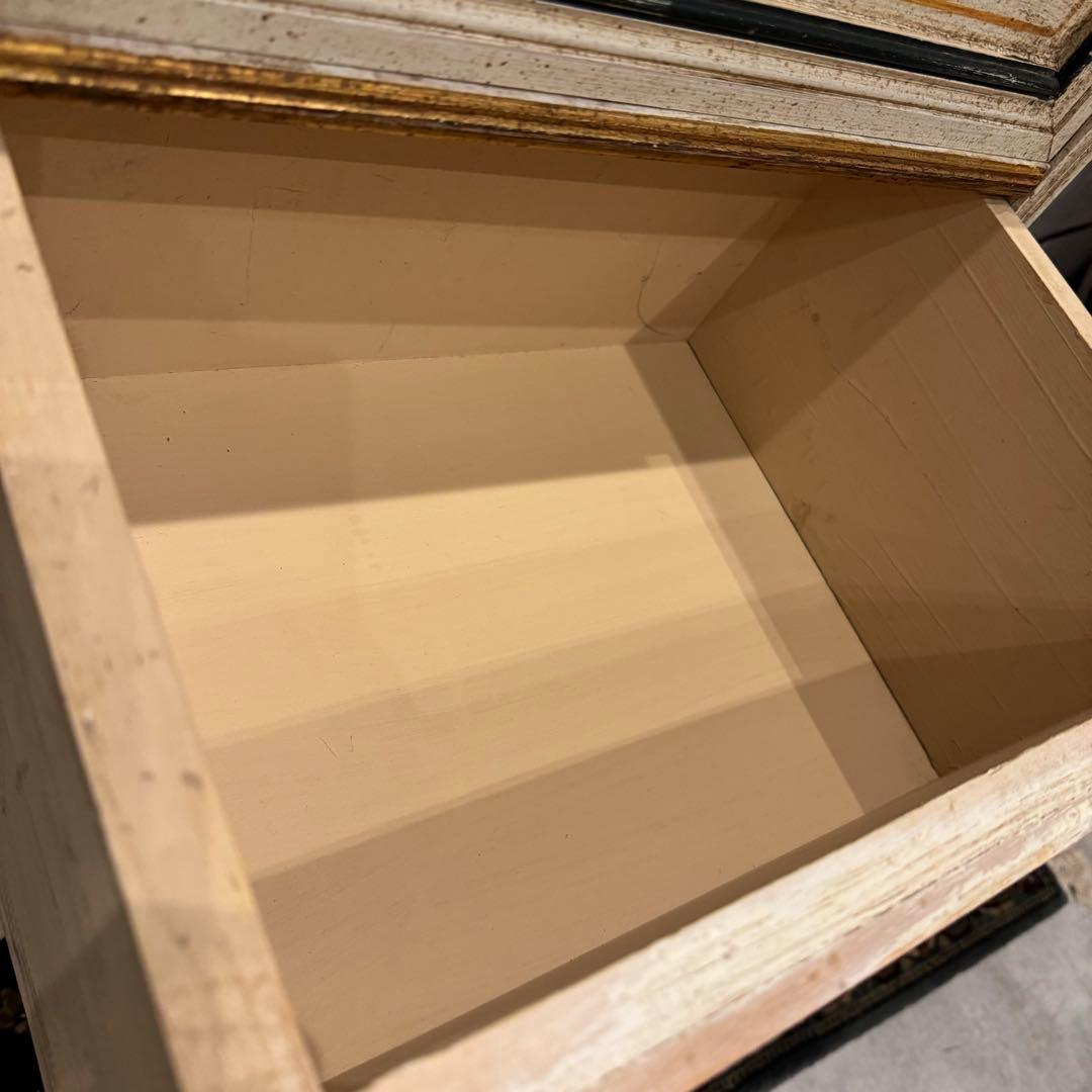 トールペイント サイドチェスト ロココ調 アンティーク家具 ヴィンテージ家具