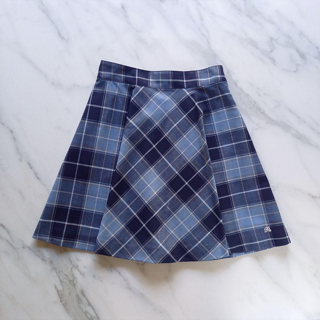 ポンポネット♥️150 卒服　卒業　お受験　フォーマル　青　チェック　冠婚葬祭