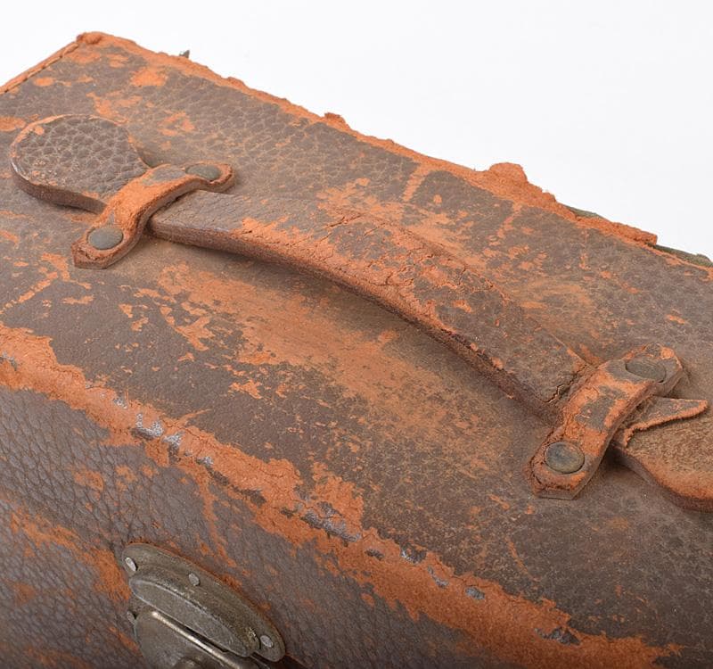 eyeknow74　中国　竹嵌縞黒檀牌背竹牌麻雀牌皮ケース付　M　8695