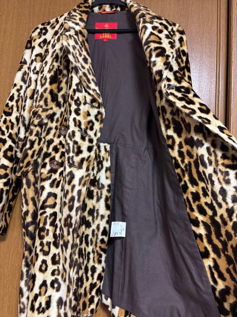 ヴィヴィアン・ウエストウッド ヒョウ柄 ダブルブレストコート
