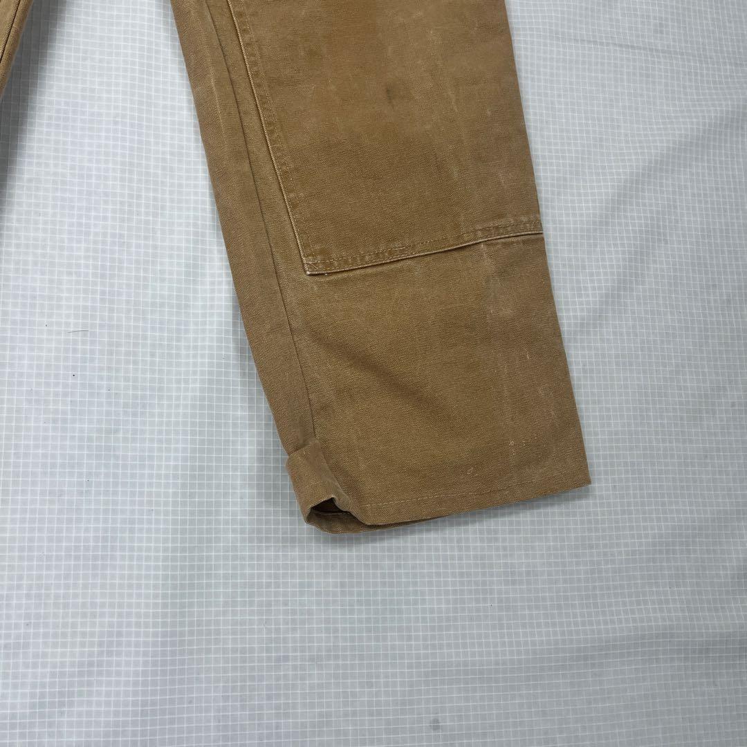 【USA製】カーハート B01 ダブルニー ペインターパンツ 茶 W82 雰囲気