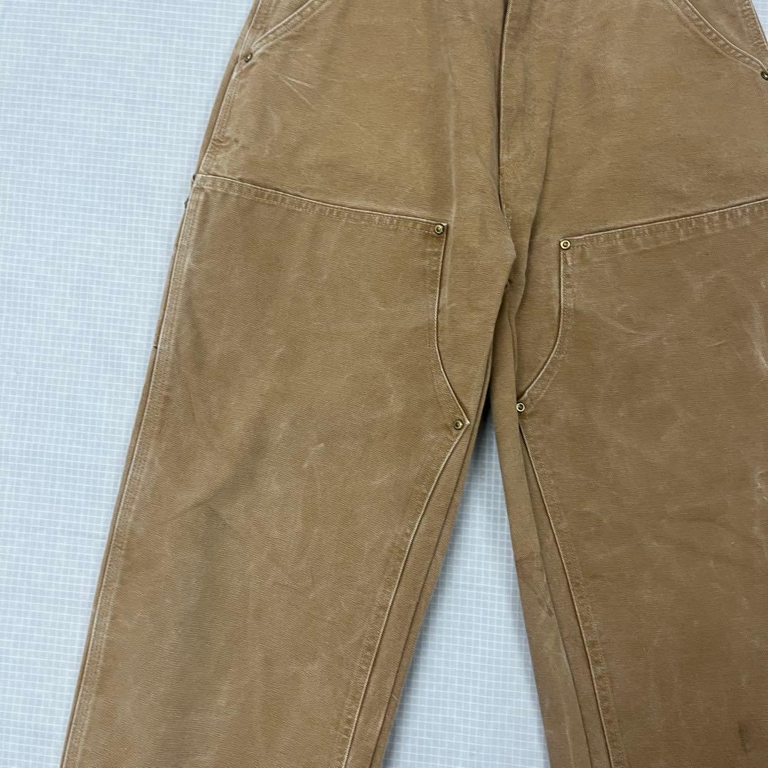 【USA製】カーハート B01 ダブルニー ペインターパンツ 茶 W82 雰囲気