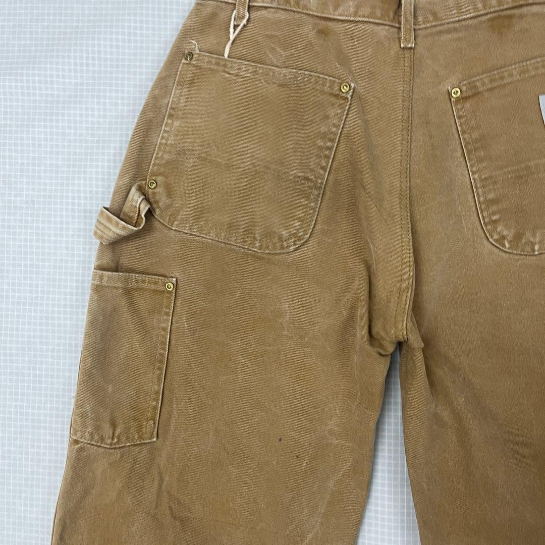【USA製】カーハート B01 ダブルニー ペインターパンツ 茶 W82 雰囲気
