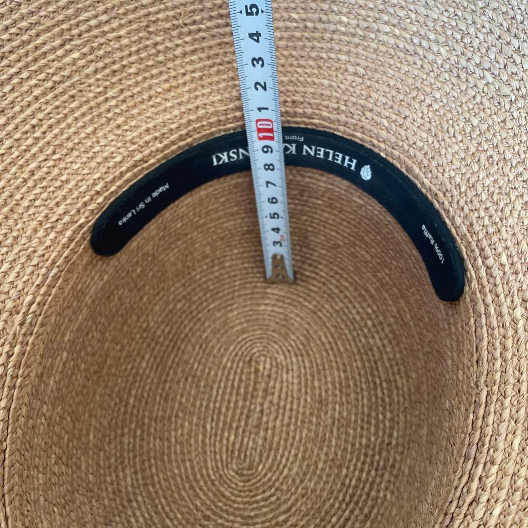 美品HELEN KAMINSKI ベージュ麦わら帽子 ヘレンカミンスキー女優帽