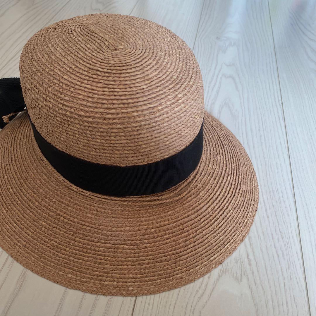 美品HELEN KAMINSKI ベージュ麦わら帽子 ヘレンカミンスキー女優帽