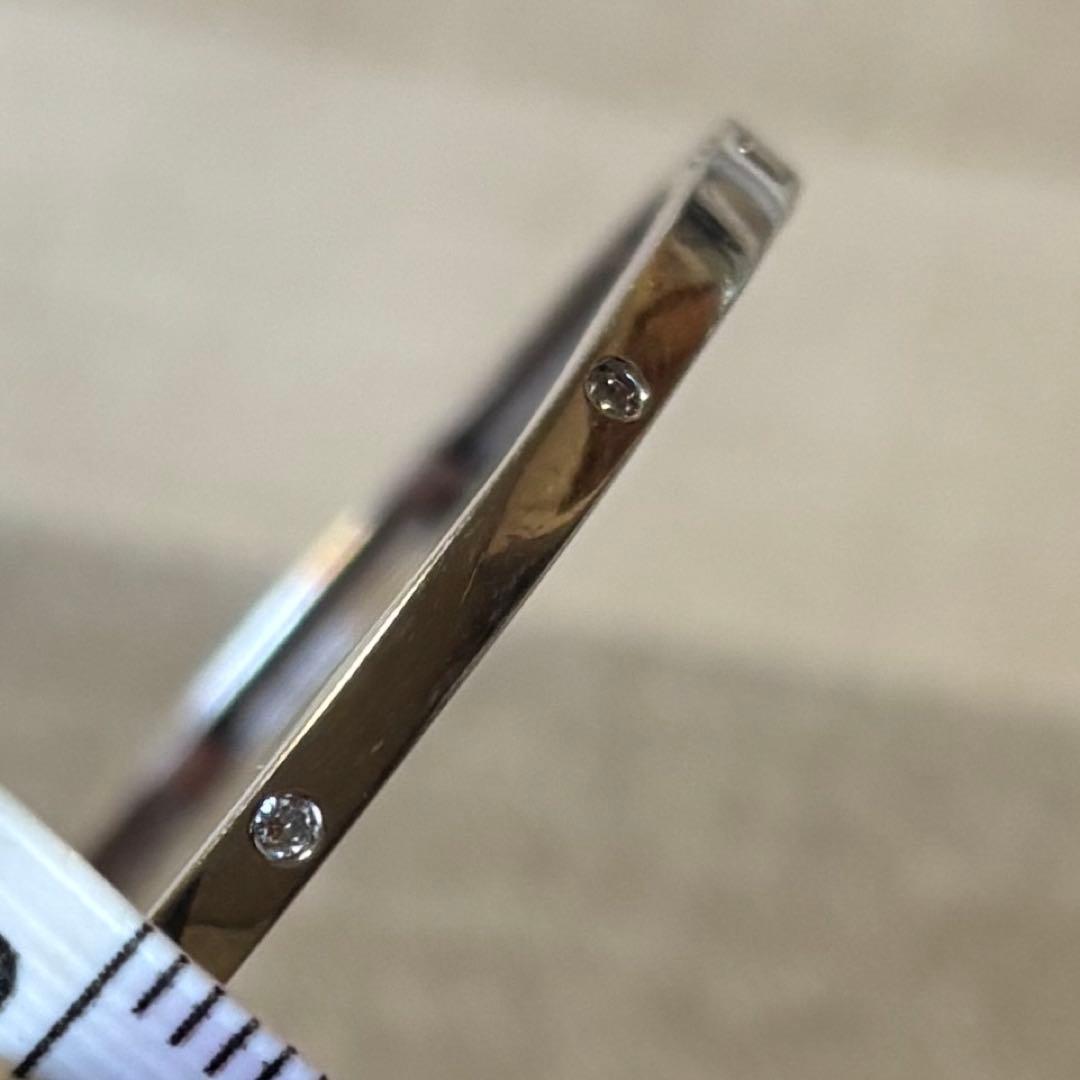 k18 WG ダイヤモンド　バングルブレスレット