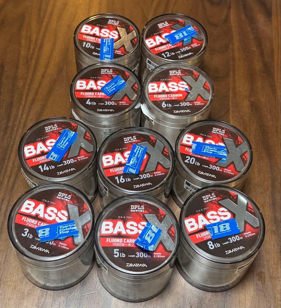 BASS X フロロカーボン釣り糸 300m