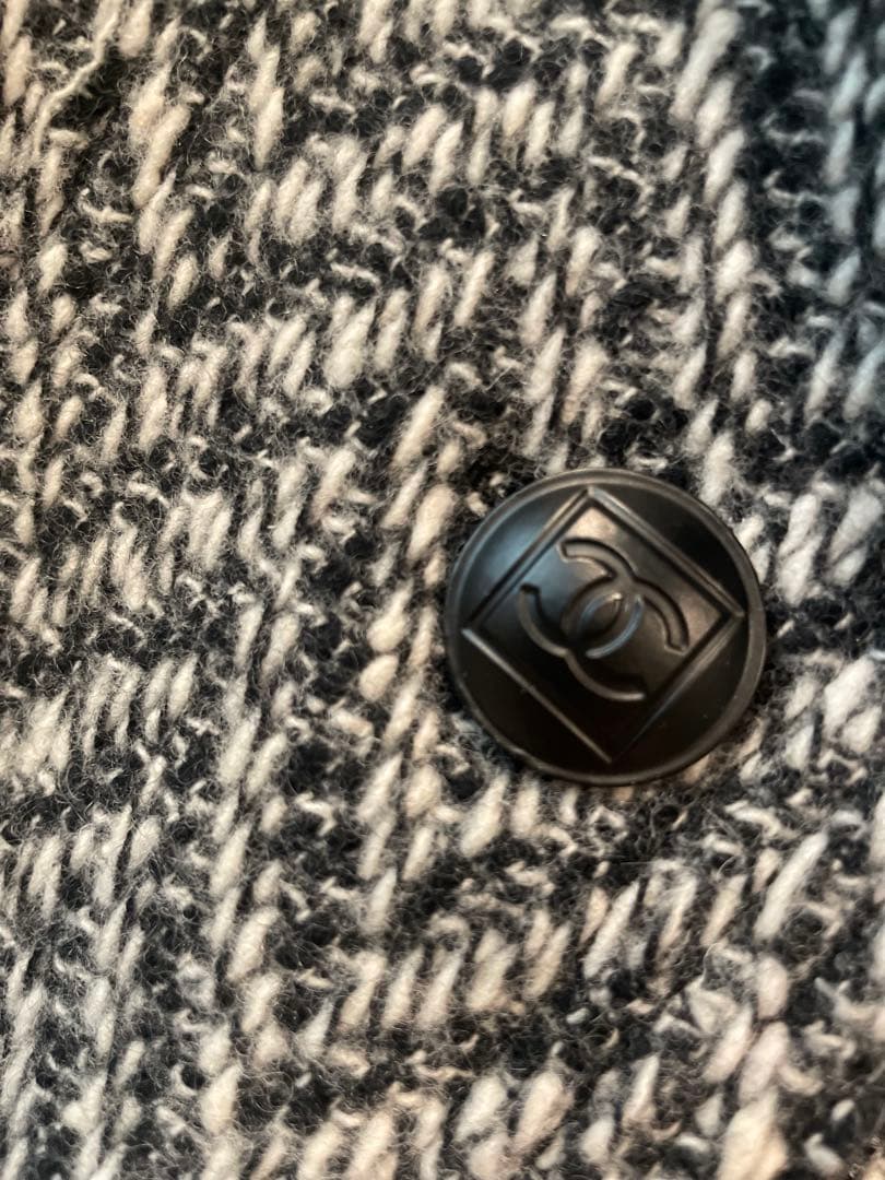 美品　CHANEL メンズライクツイードジャケットコート　オーバーサイズ　42