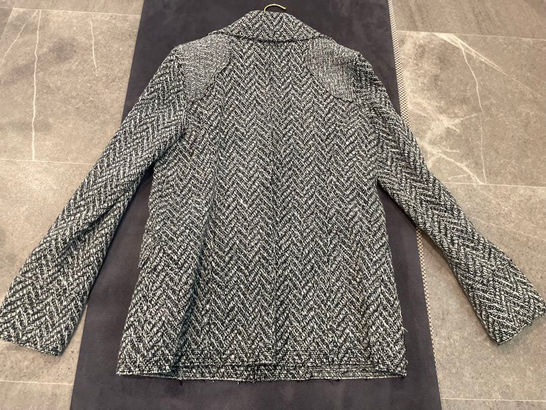 美品　CHANEL メンズライクツイードジャケットコート　オーバーサイズ　42