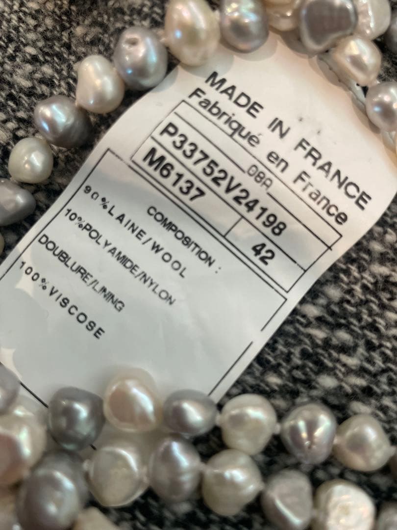 美品　CHANEL メンズライクツイードジャケットコート　オーバーサイズ　42