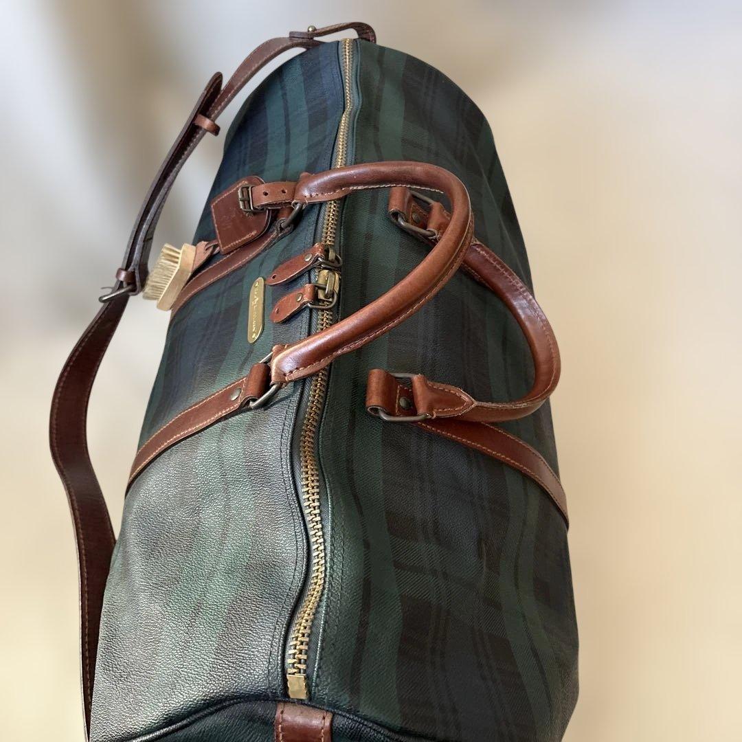 美品✨ラルフローレン ブラックウォッチ　2way ボストンバッグ　付属品 大きめ