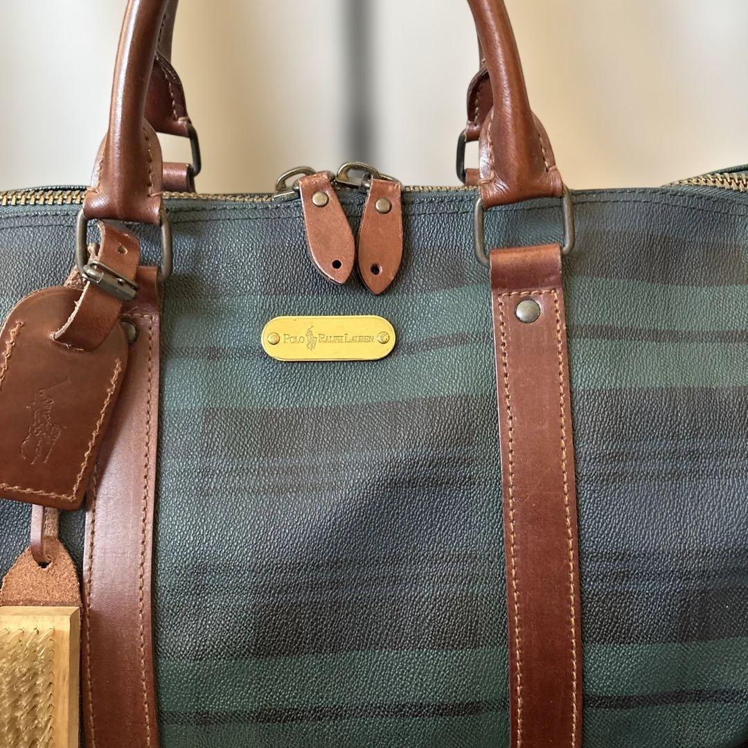 美品✨ラルフローレン ブラックウォッチ　2way ボストンバッグ　付属品 大きめ