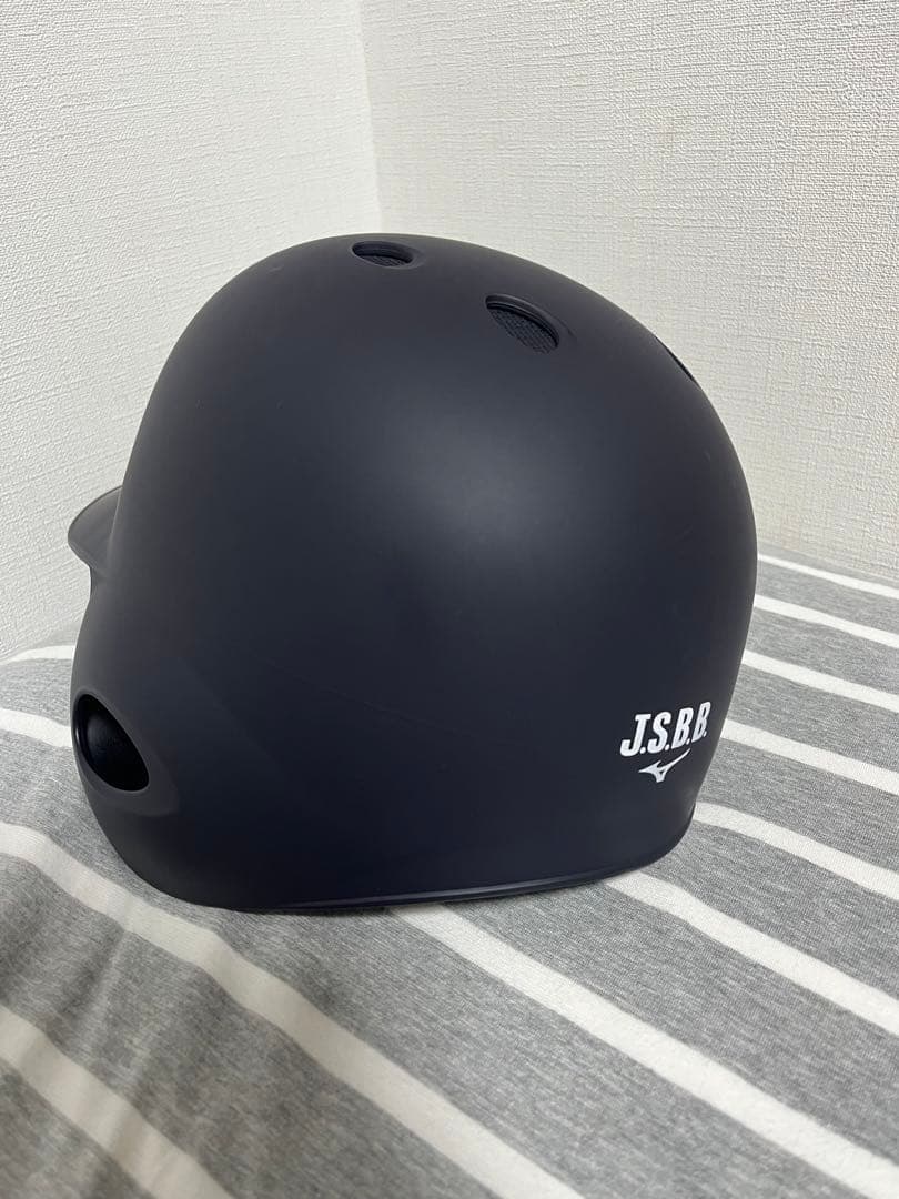 ミズノ 軟式用ヘルメット　片耳　ネイビー　O