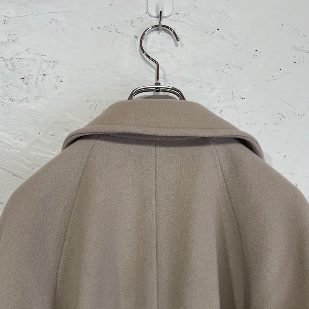 2023AW【SHIPS any】スタンドダブルカラーコート　ベージュ　36