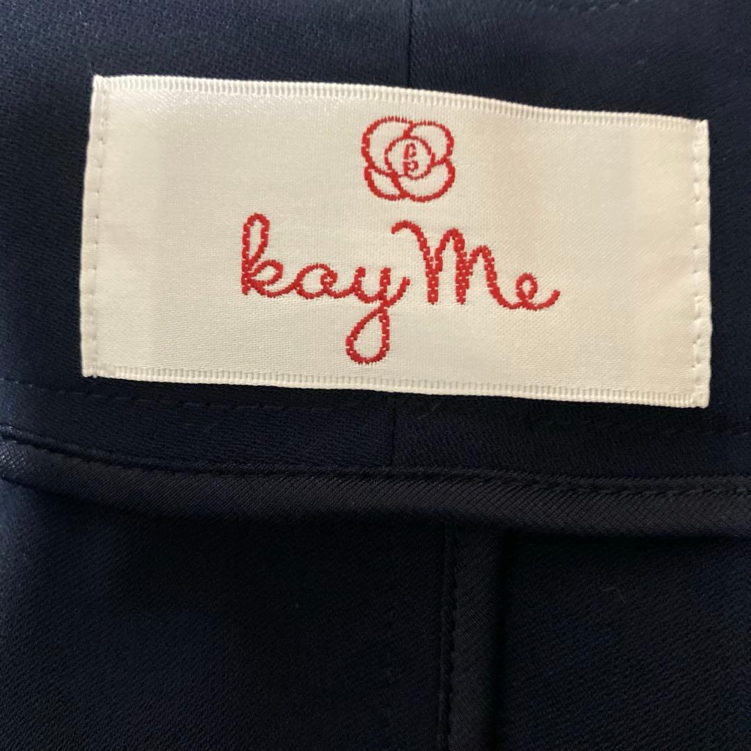 ケイミー kay me スマートストレッチ ボレロ丈ジャケット ネイビー 9号