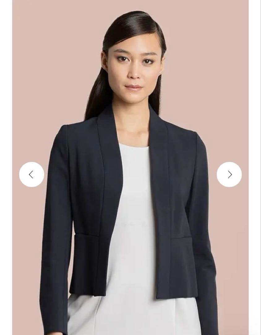 ケイミー kay me スマートストレッチ ボレロ丈ジャケット ネイビー 9号
