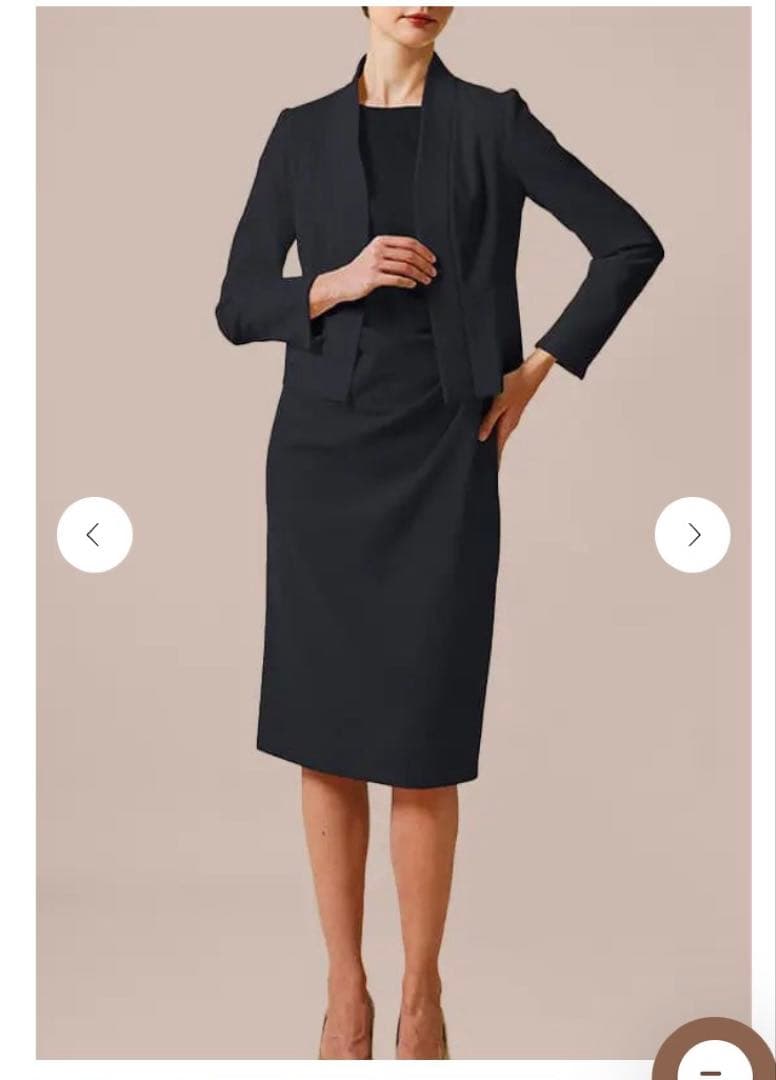 ケイミー kay me スマートストレッチ ボレロ丈ジャケット ネイビー 9号