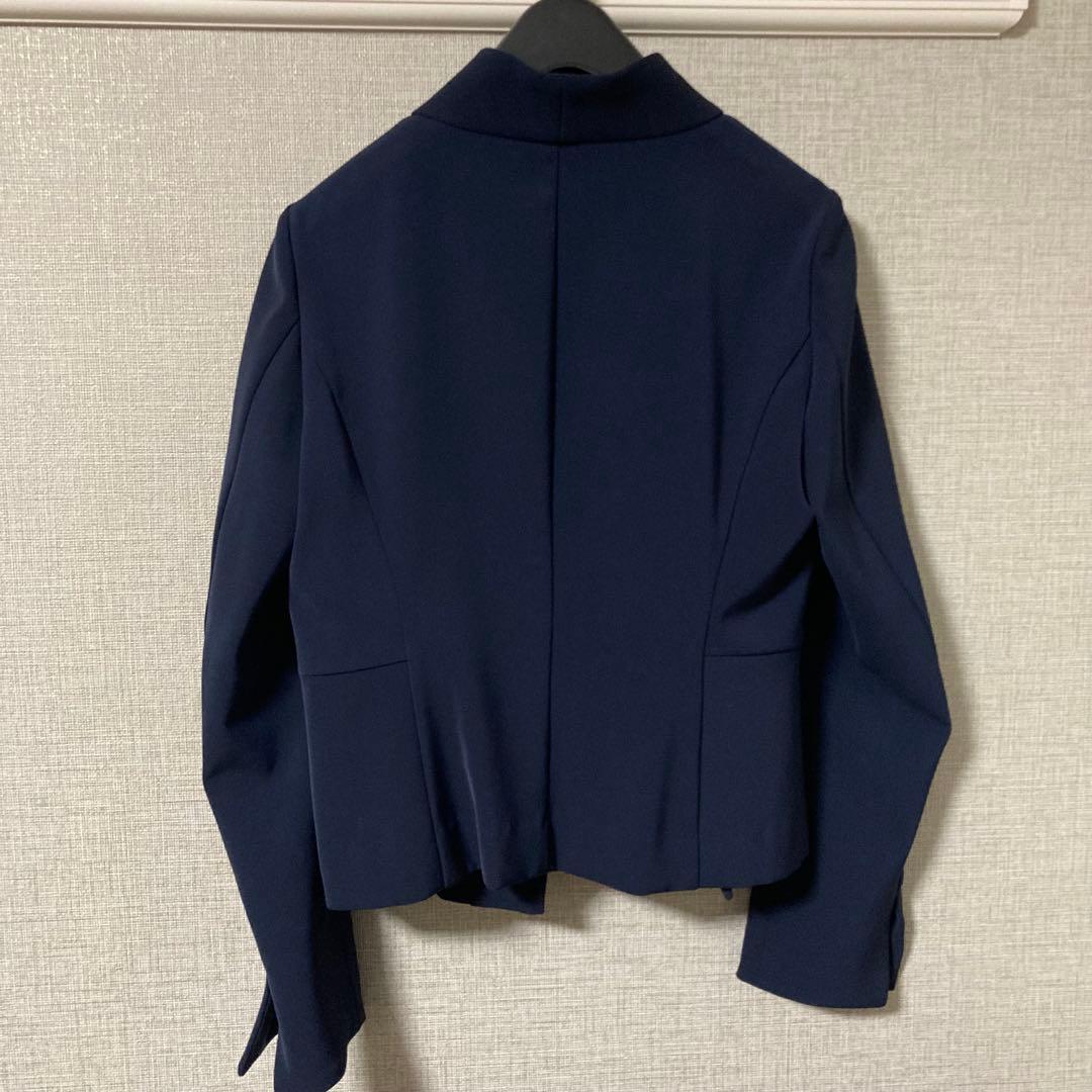 ケイミー kay me スマートストレッチ ボレロ丈ジャケット ネイビー 9号