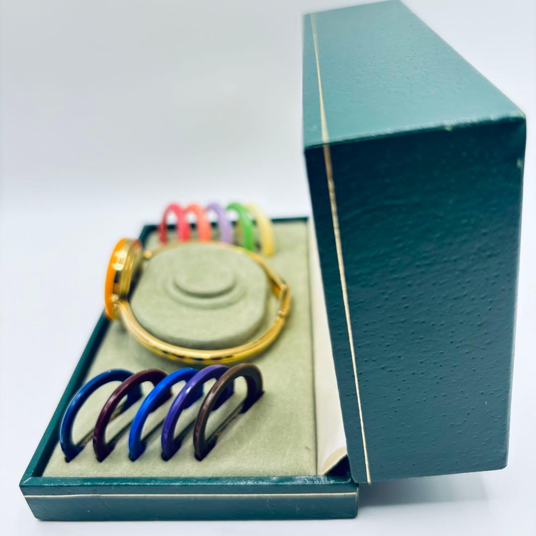 動作品 グッチ チェンジベゼル 11/12 クォーツ ベゼル17個 レア 希少