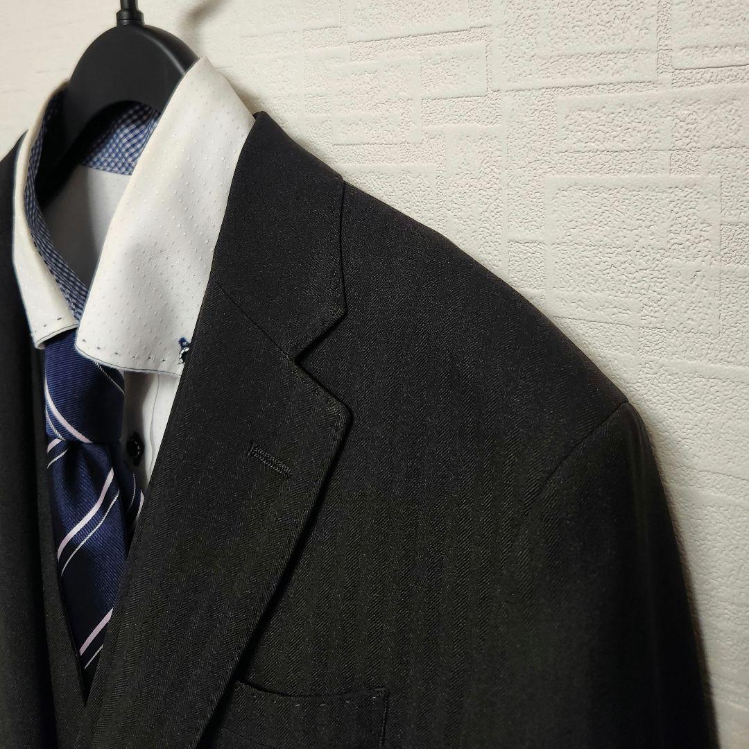 スーツセレクト　メンズ　スーツ　スリーピース　4Sシリーズ　着用一回　ブラック