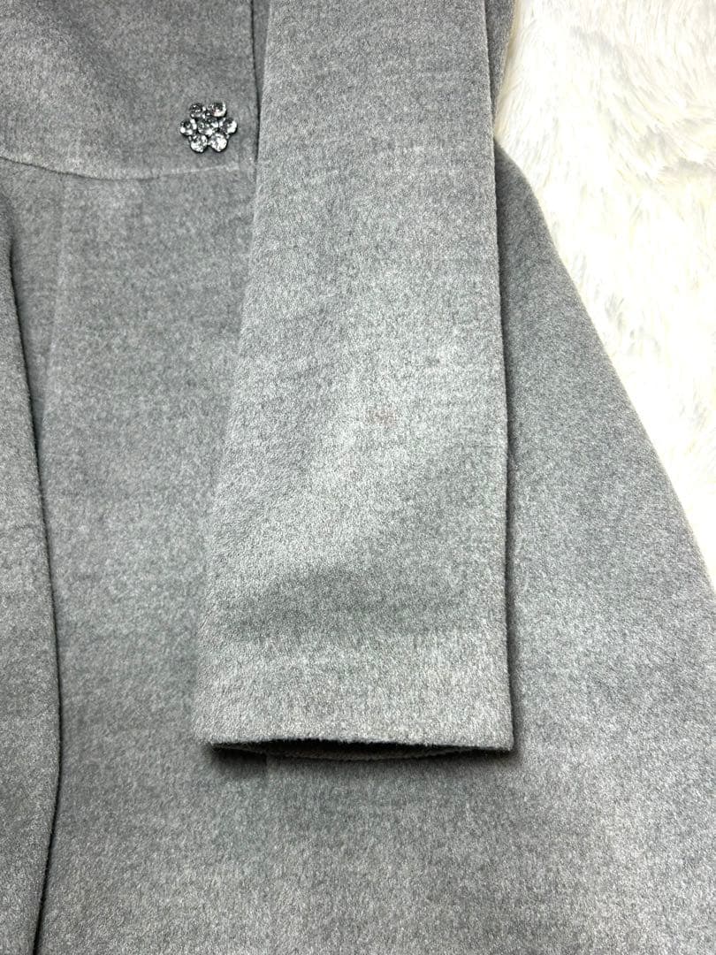 ケイトスペード ニューヨーク コート グレー　ビジュー フレ140