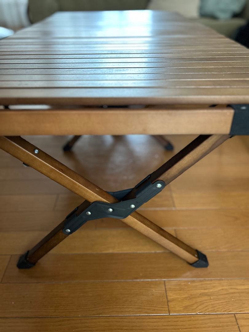 Hilanders ウッドロールトップテーブル 120×60cm