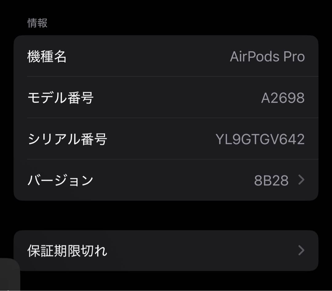 AirPods Pro2 本体 充電ケース付き ライトニングケーブル 純正 完品