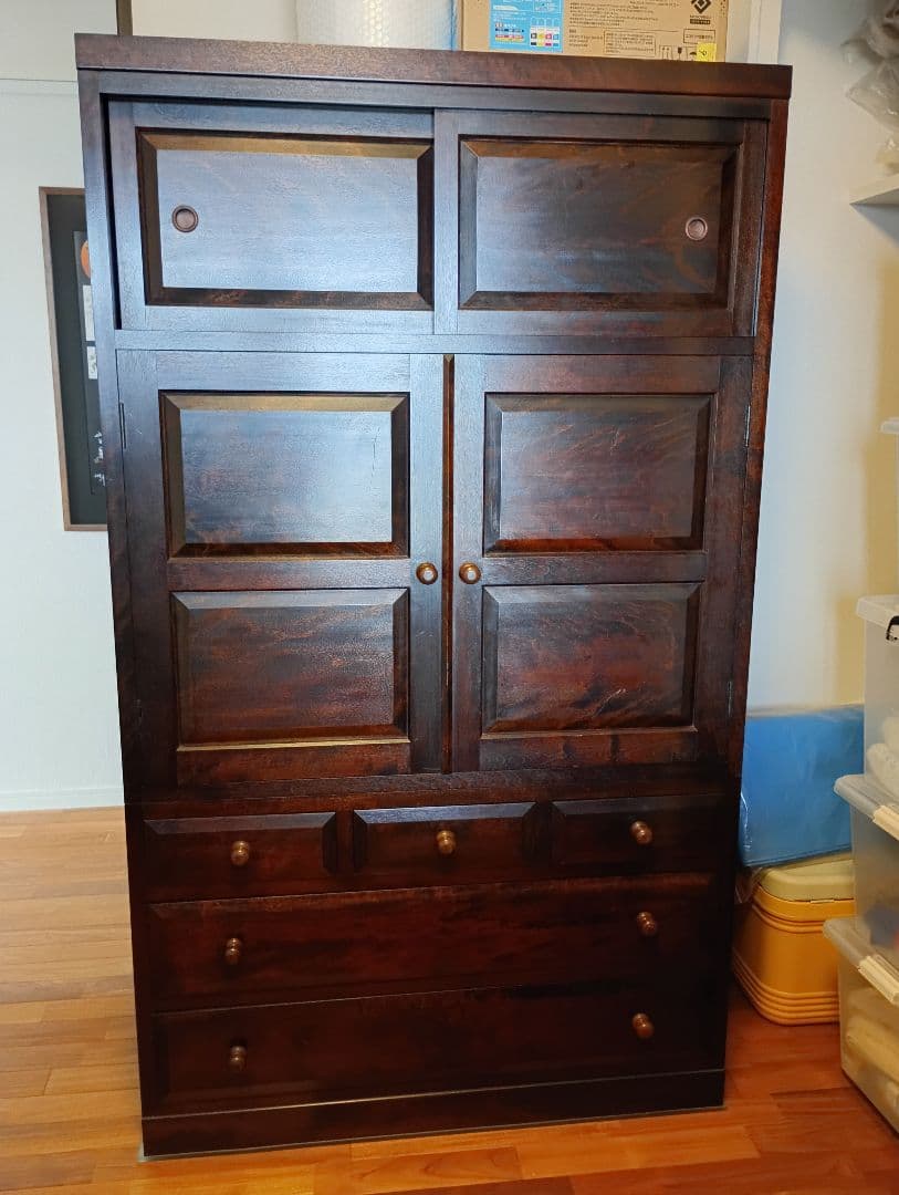 民芸家具　和ダンス(和服棚付)