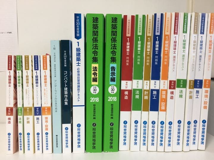 総合資格学院 平成30年参考書一式