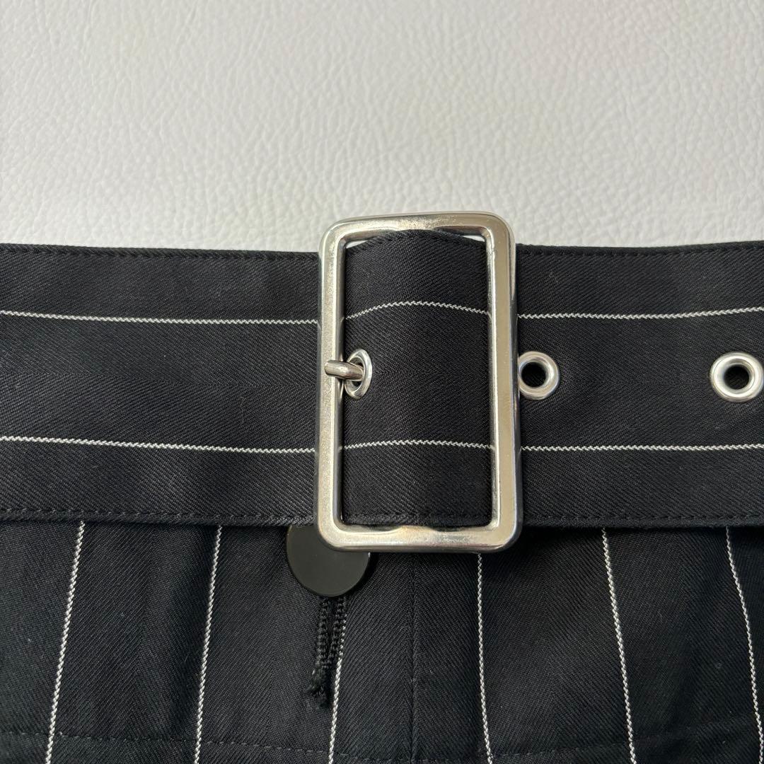 sacai ハーフパンツ ショートパンツ プリーツ　ドッキング　ストライプ　2