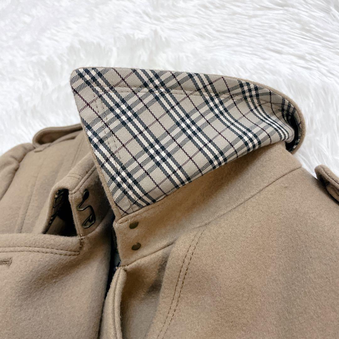 未使用級✨バーバリーブルーレーベル トレンチコート チェック カシミヤ混 ベルト