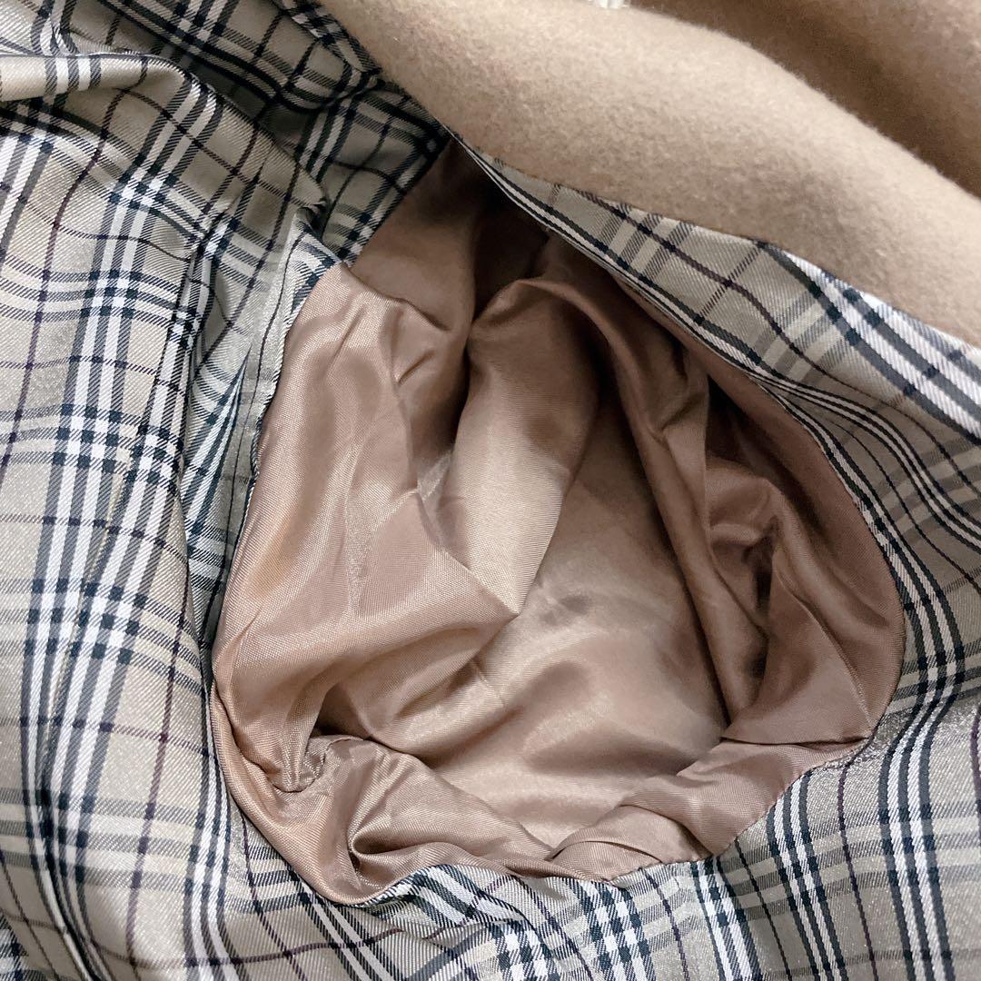 未使用級✨バーバリーブルーレーベル トレンチコート チェック カシミヤ混 ベルト