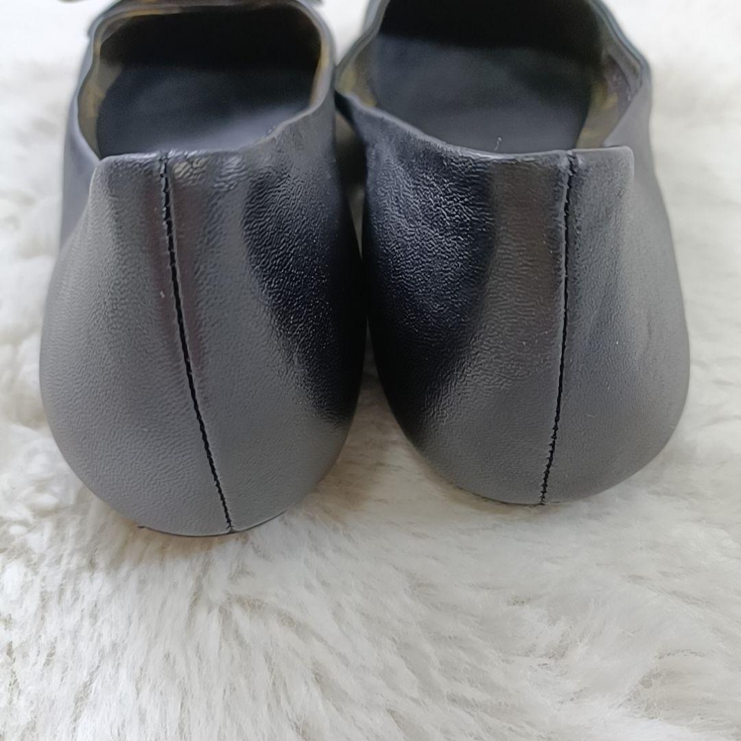 希少✨ルイヴィトン フラットシューズ モノグラム リボン ブラック 23.5cm